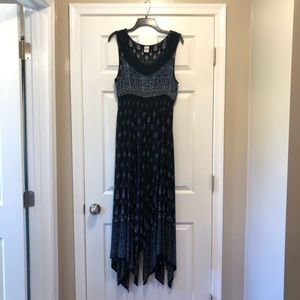 Bila Navy Blue Maxi Dress, Size Large